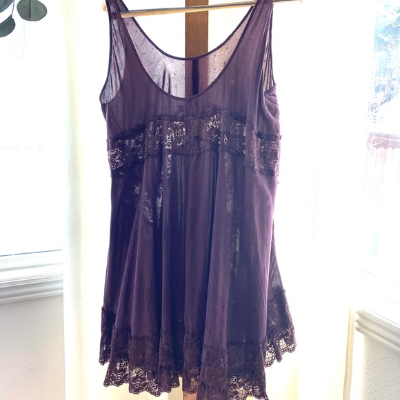 COPY - Plum Free People Intimately Trapeze Slip Dress - Picture 2 of 6